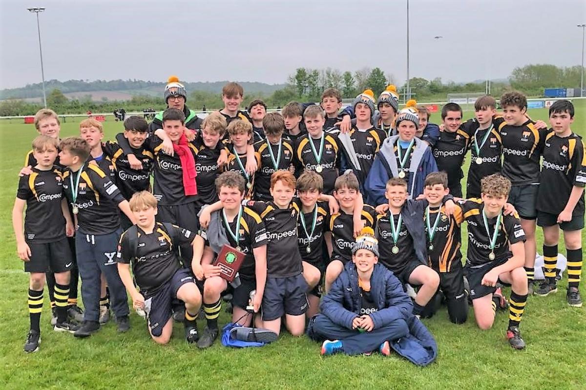 Marlborough U13s celebrate their joint Plate and Cup success