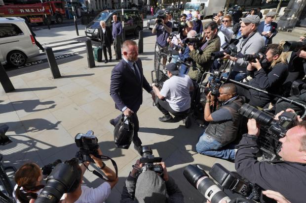 Wayne Rooney arrives at the Royal Courts of Justice, London, as the high-profile libel battle between Rebekah Vardy and Coleen Rooney continues
