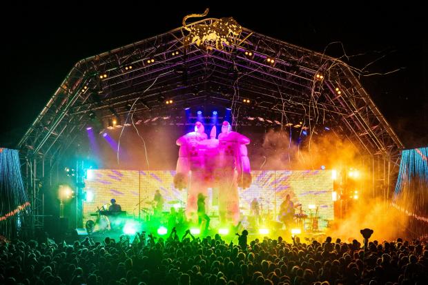 The Wiltshire Gazette and Herald: Saturday headliners The Flaming Lips with a giant inflatable robot