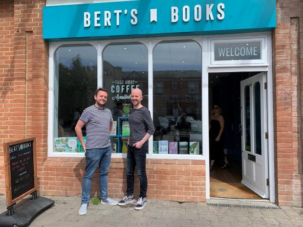 The Wiltshire Gazette and Herald: Alex Call (AKA Bert) and Michael Ritchie at Bert's Books in Old Town.