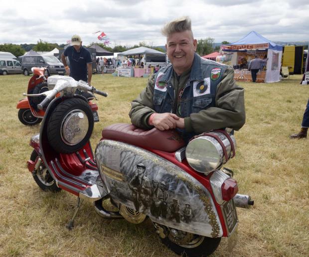 The Wiltshire Gazette and Herald: Gary Gould with his Lambretta. Photo: Trevor Porter.