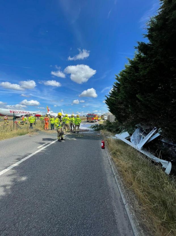 The Wiltshire Gazette and Herald: A large response from fire crews at the scene