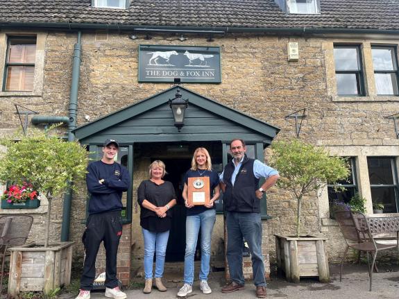 The Wiltshire Gazette and Herald: The pub team with landlord Clive on the far right. The Wiltshire Gazette and Herald: The pub team with landlord Clive on the far right.