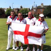 The Royal Wootton Bassett bowlers who won the senior fours title at the British Isles Championships