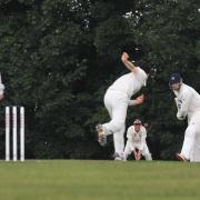 Westbury at the crease during their victory away at Purton