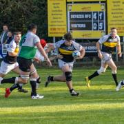 Action from Devizes's comfortable victory over Wimborne in Southern Counties South earlier this season  Photo: Glenn Phillips