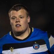 Former Chippenham rugby player Archie Stanley in action for Premiership rugby side Bath Photo: Bath RFC