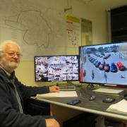 CCTV manager Noel Woolrych oversees the work of the vast network of surveillance cameras.