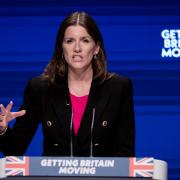 Culture Secretary Michelle Donelan speaking at the Conservative Party annual conference at the International Convention Centre in Birmingham