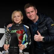 Brokenborough's Max Winfield has his trophy presented by F1's Rob Smedley