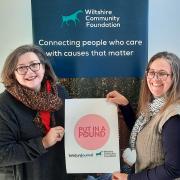 Wiltshire Community Foundation’s joint Chief Executives Fiona Oliver, left, and Vicky Hickey launching the Put In A Pound appeal being supported by the Gazette and Herald