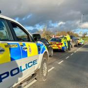 Police stopped a car on the A4 after a chase