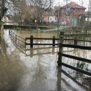 The River Avon after heavy rain in Chippenham