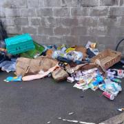 Rubbish in Lord's Lane, Chippenham