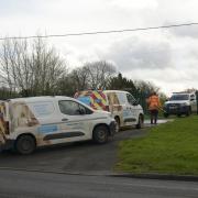 Wessex Water engineers working in the Allington area in February