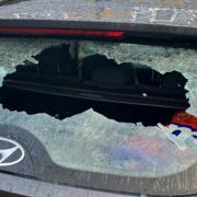 The damaged Hyundai in Calne