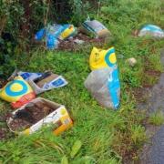 The fly-tipped waste at Lydiard Tregoze