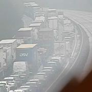 Traffic after the crash on the M4