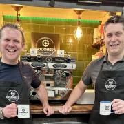 Rob Gough (left) and Richard Board (rights) of Goughees Coffee Co