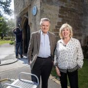 Brian Crowe of Stonehealth and Nicki Evans Trustee at St Peter's and Paul's Marlborough Trust