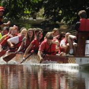 A team from last year's Chippenham Dragon Boat race. Pic by Trevor Porter 51618.