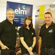 Elm Workspace staff (l-r) Tony Bryant, Sales Executive, Amy Smith, Sales Adminstrator and Ian Powell, Commercial Director, who are among the staff planning to do the Race to the Stones event.
