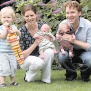 Catherine and James Armstrong with twins Edward and Jocelyn and son William.