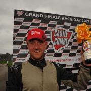 Simon Norris celebrates his Saloon Car Championship win on Saturday (Picture: TREVOR PORTER)