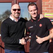 Tommy Bridewell with Halsall Racing team owner Martin Halsall after rejoining the team for the 2018 season