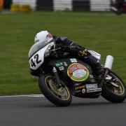 Alexander Sinclair in action at the Classic Racing Motorcycle Club Championships at Castle Combe. PICTURE: PAUL KORKUS
