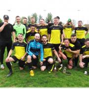 Lion & Fiddle celebrate winning the Subsidiary Cup in the Chippenham & District Sunday League. PICTURE: CADER ESOOF