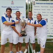 The Royal Wootton Bassett quartet (l-r) Kyle Anderson, Steve and Michael Snell and Dave Godwin, the Bowls England Men’s fours champions at Leamington