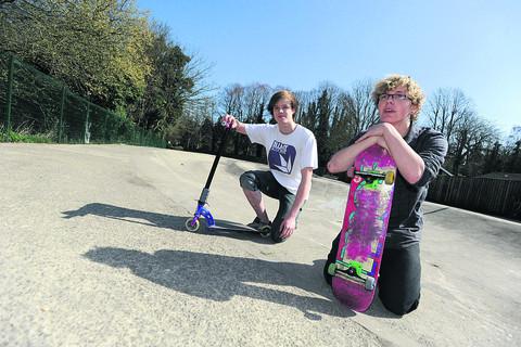 Ellis Welch and Tyler Shurmer, who have launched Skate Scoot Wiltshire