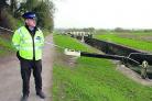 A PCSO pictured at Lock 40 at Caen Hill