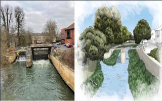 Plans for changes to the weir from the unveiling of the One Plan