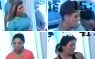 The four people police are searching for after the theft
