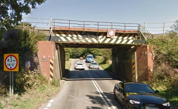 The A429 bridge showing superficial damage from previous strikes. Picture: Google Maps